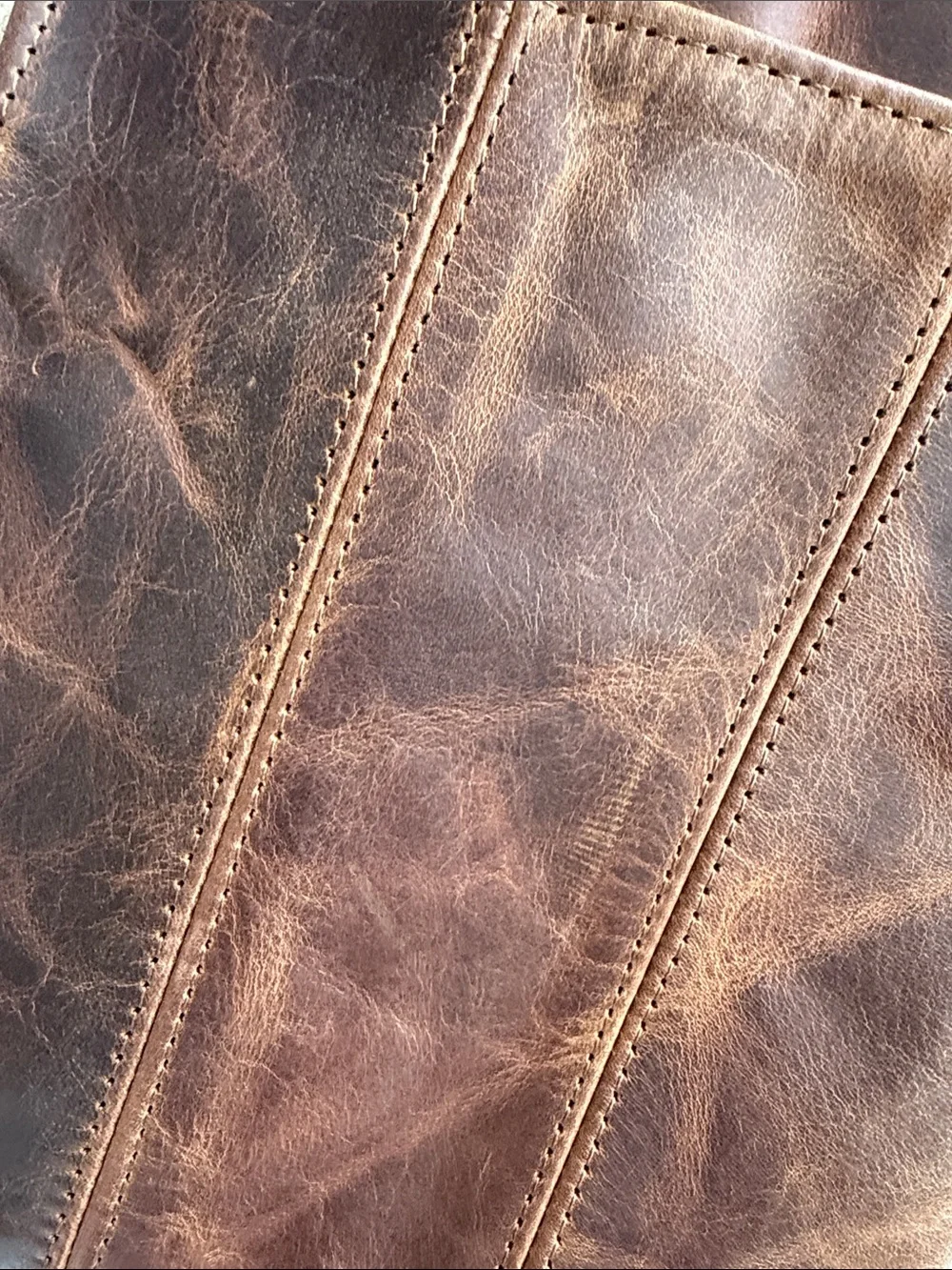 Men's Brown Leather Messenger Sling Bag with Front Pocket NWOT